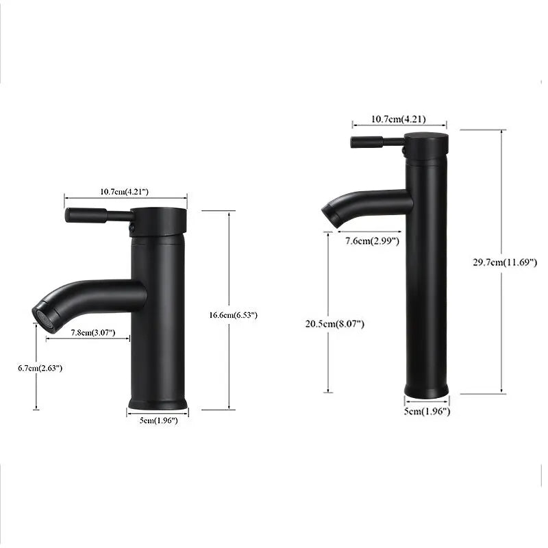 Bathroom Black Mixer Tap