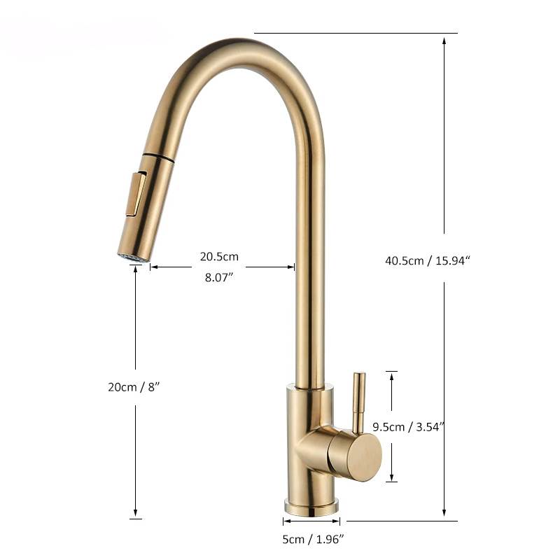 Pull Out Kitchen Faucet - Water Mixer Tap Single Handle